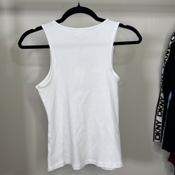 L'AGENCE Adira  Scoop Neck White Tank Top Size Large - Picture 4 of 5